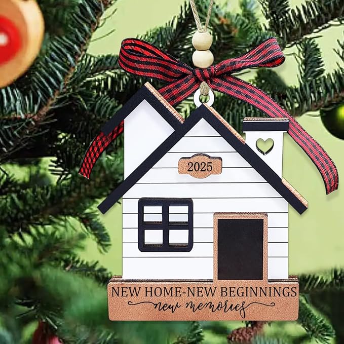 New Home Ornament 2025- Housewarming Gifts New Home, New House New Beginning, House Warming Gift for Women, Couple, homeowners, New Home Gift Ideas - First Home Christmas Ornament 2025
