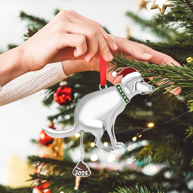 Dog Christmas Ornaments, Funny Dog Ornaments for Tree Decorations, Christmas Novelty Pet Ornament 2025 for Xmas Holiday Exchange Gag Gifts