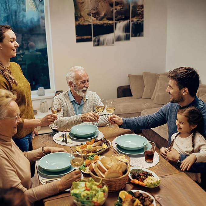 Placemats for Dining Table Set of 6 Non-Slip, Heat Resistant Oval Leather Placemat Double Layer, Waterproof Table Mats Easy to Clean for Kitchen Dining Room Coffee Office Table, Beige