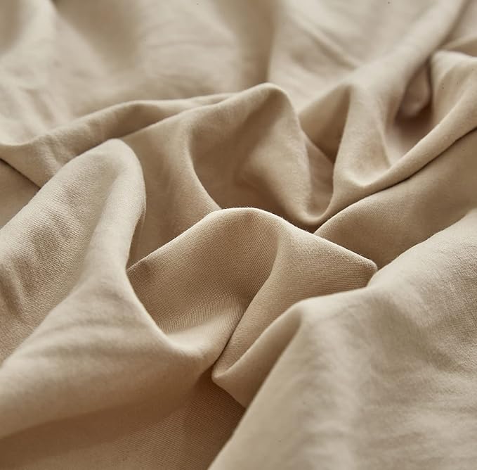 Pureant Beige Comforter Set King Solid Champagne Bedding Comforter Sets Light Brown King Comforter for Women Men Khaki Comforter Plain Taupe King Size Comforter Sets Soft Breanthable Tan Sand Color