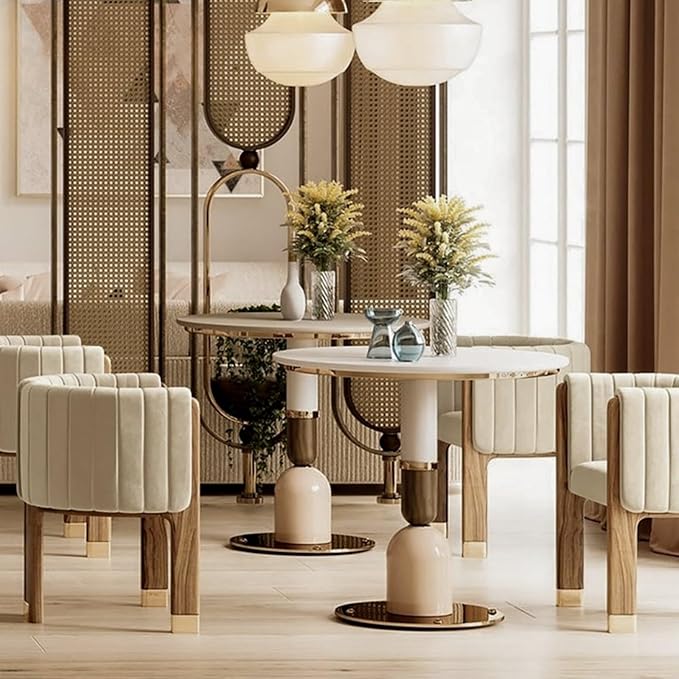 Velvet Fluted Accent Chair for Living Room with Wood Frame, High Resilience Foam, Elegant Modern Armchair (Camel)