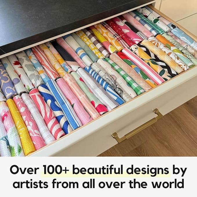 Modern Style Premium Kitchen Tea Towel Super Absorbent Fast Drying Microfiber Sunny Days