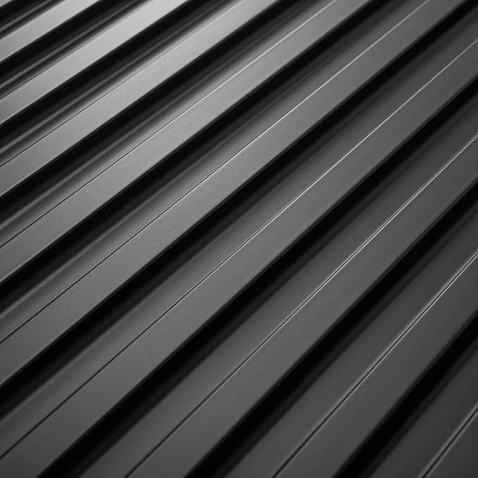 Art3d 12-Pack Slat Design 3D Wall Panels for Interior Wall Decor, 2x4 FT PVC Decorative Drop Ceiling Tiles - Black