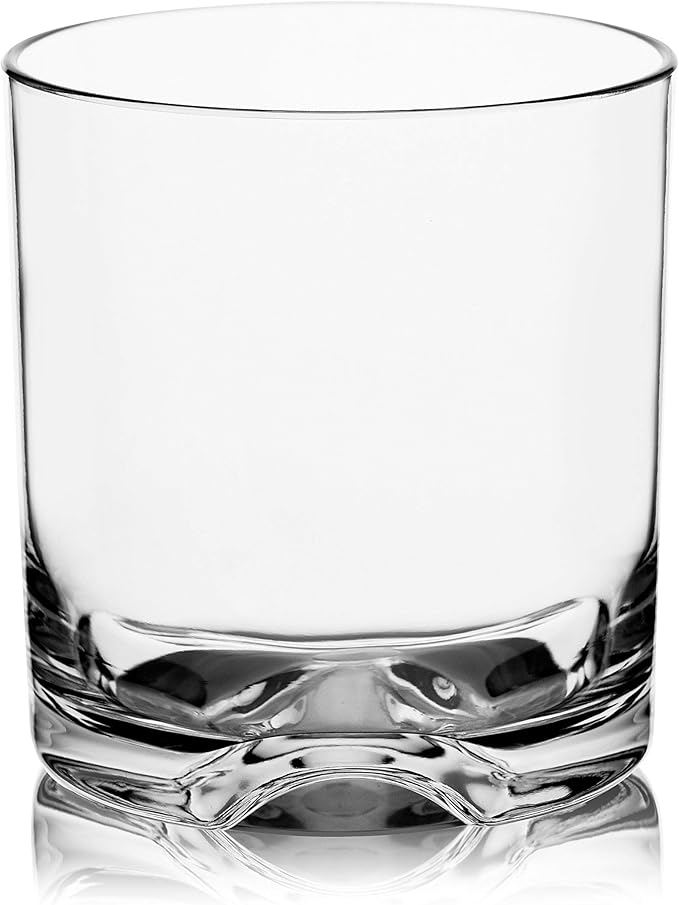 9oz Unbreakable Plastic Whiskey Rocks Glasses Double Old Fashioned Tritan Clear Drinking Beer Tumblers Cups Glassware, Shatterproof, BPA-FREE, Dishwasher safe