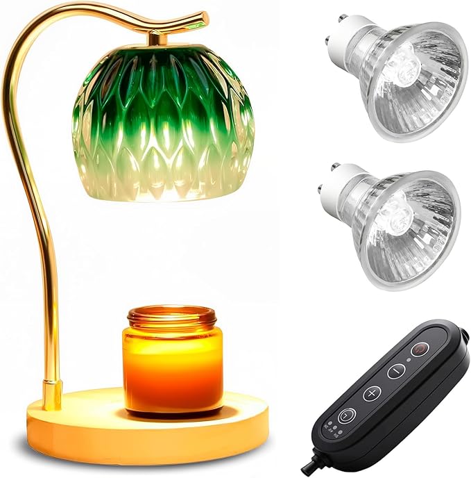 GEEZO Fragrance Candle Warmer Lamp,Electric Candle Warmer with Timer & Dimmer,Mom Christmas Birthday Gifts for Women, House Warming Gifts New Home Bedroom Decor