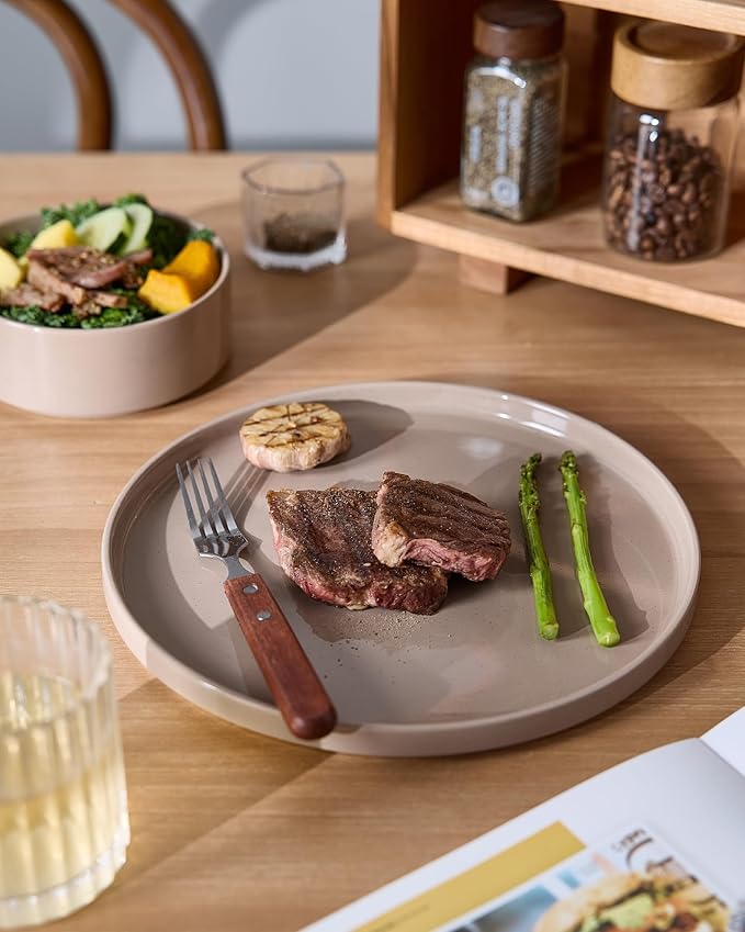 Famiware Nebula Plates and Bowls Set, 12 Pieces Dinnerware Sets, Dishes Set for 4, Multi-color