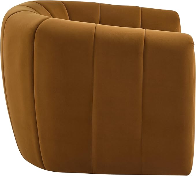 Christopher Knight Home Monroe Velvet Swivel Club Chair,Armchair with 360-Degree Rotation,Upholstered Barrel Swivel Sofa Chair for Living Room/Bedroom,Tufted Back,Thick Cushion, Iron Base, Dark Yellow