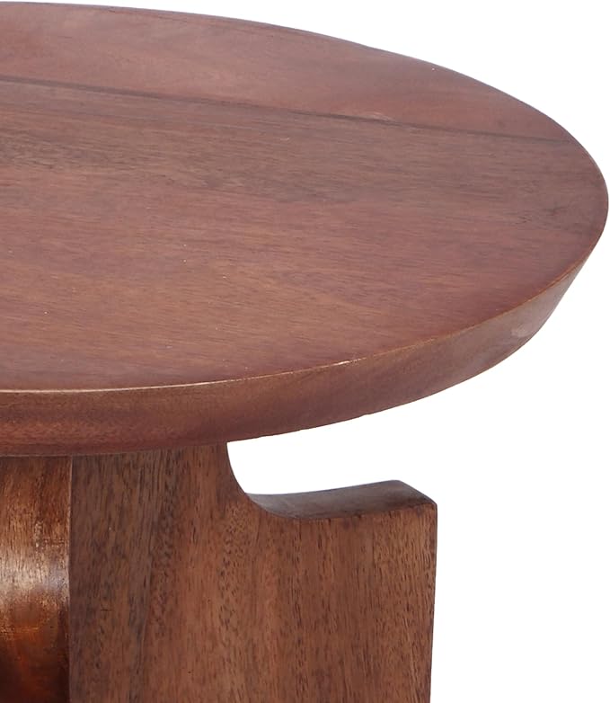 Christopher Knight Home Catrio Wood End Table with 3-Legged, Mid-Century Accent End Table Coffee Table with Solid Wood Leg for Living Room Bedroom or Small Spaces, Fully Assembled, Honey