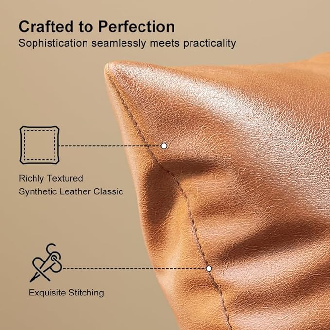 homary Brown Leather Accent Chair for Living Room Metal Frame, Padded Arms Side Pockets Granular Cotton Filling (Black & Brown)