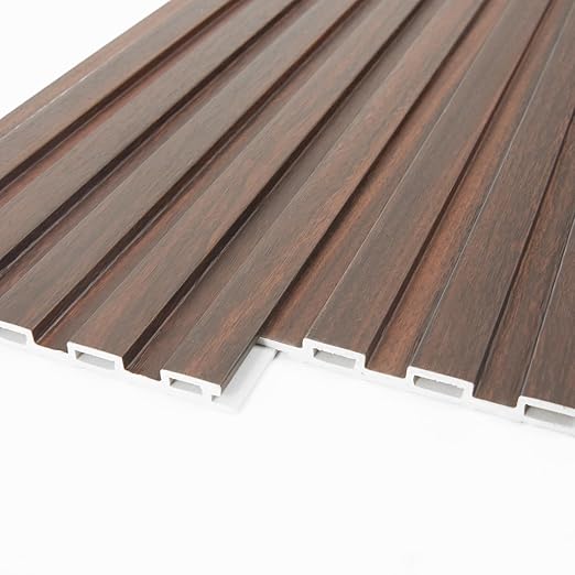 Art3d WPC Slat Wall Panels, 8-Pack 108 x 6 Inch 3D Wall Accents for Interior Wall Decor, Living Room, Bedroom,Walnut