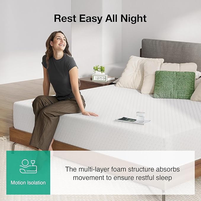 Novilla King Mattress, 14 Inch King Size Memory Foam Mattress with Comfort Foam for Pressure Relief & Cool Fresh Sleep,Removable Washable Cover,Memory Foam Mattresses in a Box