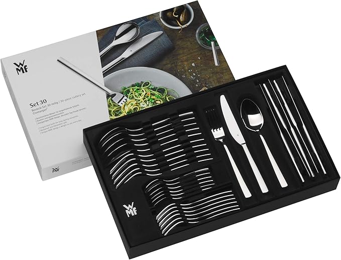 WMF Cutlery Set 30-Pieces for 6 Persons Boston Cromargan 18/10 Stainless Steel Brushed