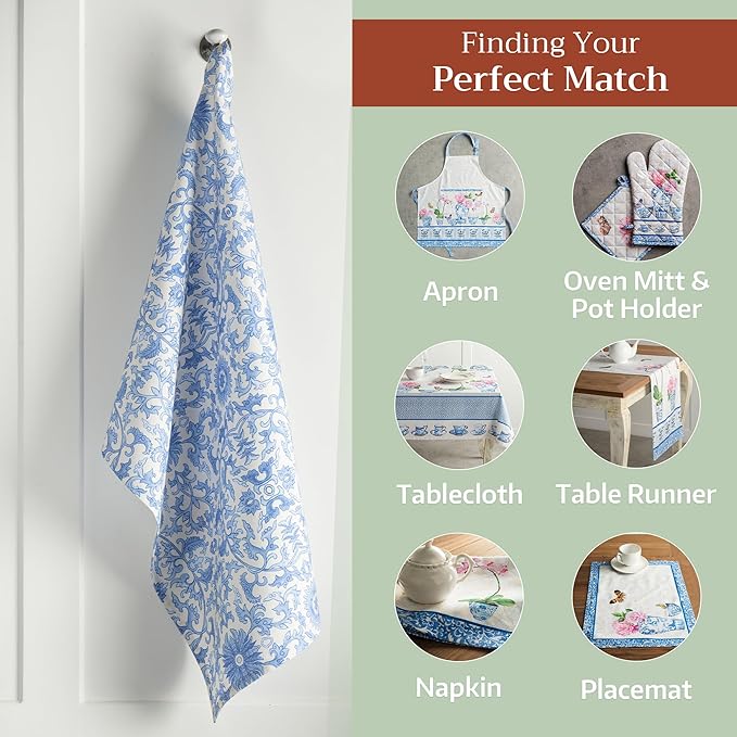 Maison d'Hermine Dish Towels 100% Cotton Absorbent Canton Set of 3