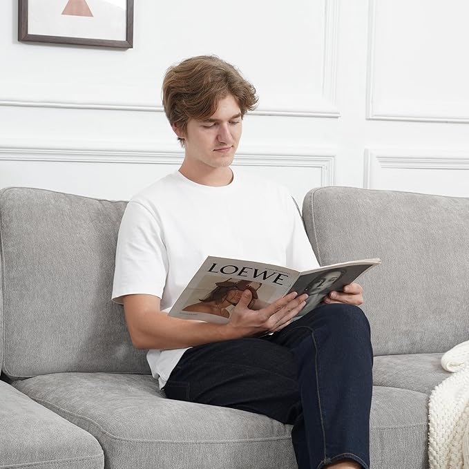 EASE MOOSE Oversized Sectional Modular Sofa with Ottoman,Modern Luxury Deep seat U Shape Modular Sofa Removable and Washable