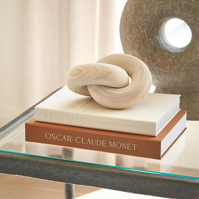 Beautiful Decorative Books - Set of 2 Linen Boxes Enhance Your Table, Bookshelf or Mantel Decor - Aesthetic Fake/Faux Books for Modern Home Decoration, Photo Storage and as a Keepsake Box