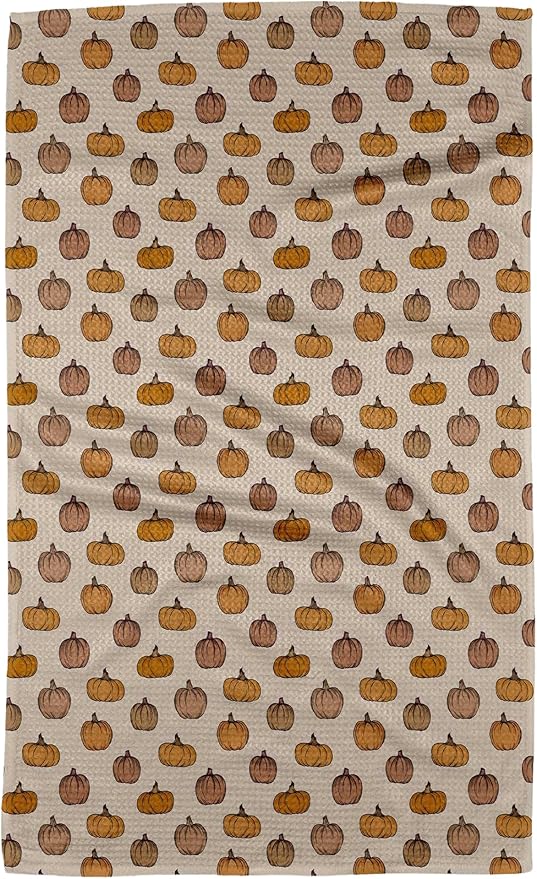 GEOMETRY Fall Kitchen Towels Quick Dry Microfiber Dish Towels Premium Pumpkin Patch 18x30