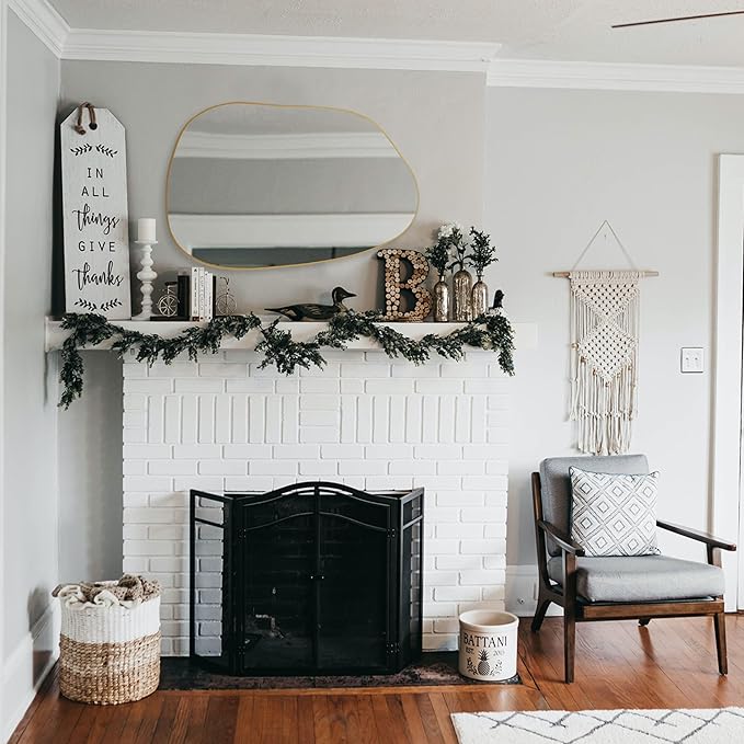 PERFNIQUE Irregular Asymmetrical Wall Mirror Decorative Modern Wall Mounted 40"x26", Gold