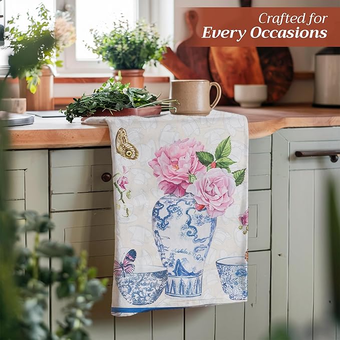 Maison d'Hermine Dish Towels 100% Cotton Absorbent Canton Set of 3
