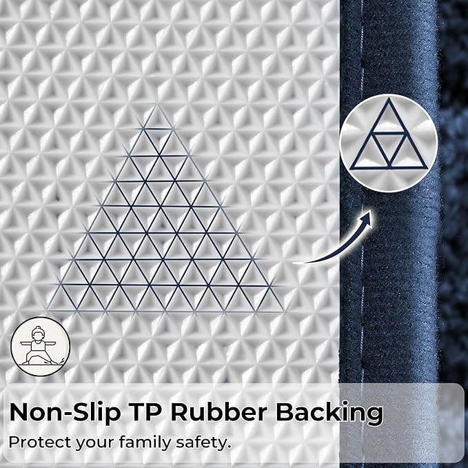 GRANNY SAYS Navy Bathroom Rugs, Bath Mats for Bathroom Non-Slip, Super Soft and Water Absorbent, Extra Large Bath Rugs Washable, Microfiber Bath Rugs for Floor, Tub and Shower, 71" x 24"