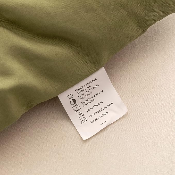 ROSGONIA Queen Comforter Set Olive Green, 3pcs Bedding Sets Queen (1 Boho Olive Comforter & 2 Pillowcases), All Season Lightweight Quilt