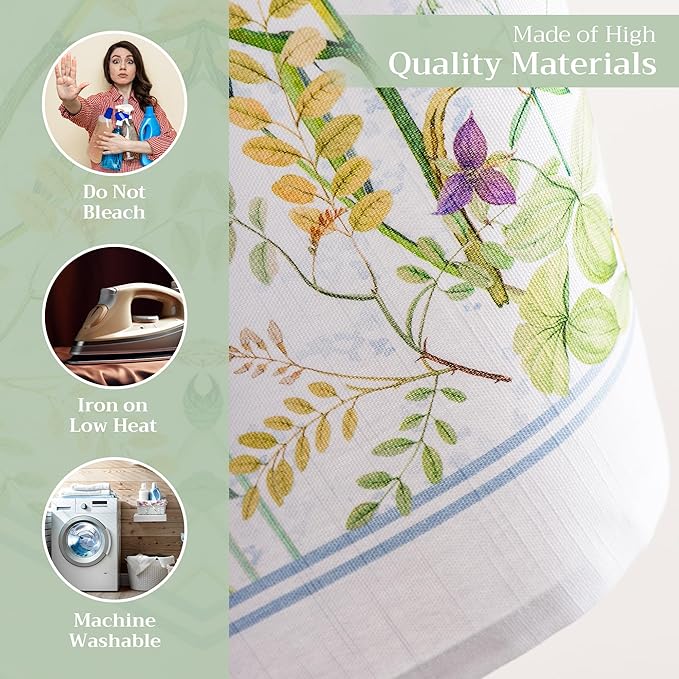 Maison d'Hermine Dish Towels 100% Cotton Absorbent Fleurs De Mai Set of 3 Spring Summer