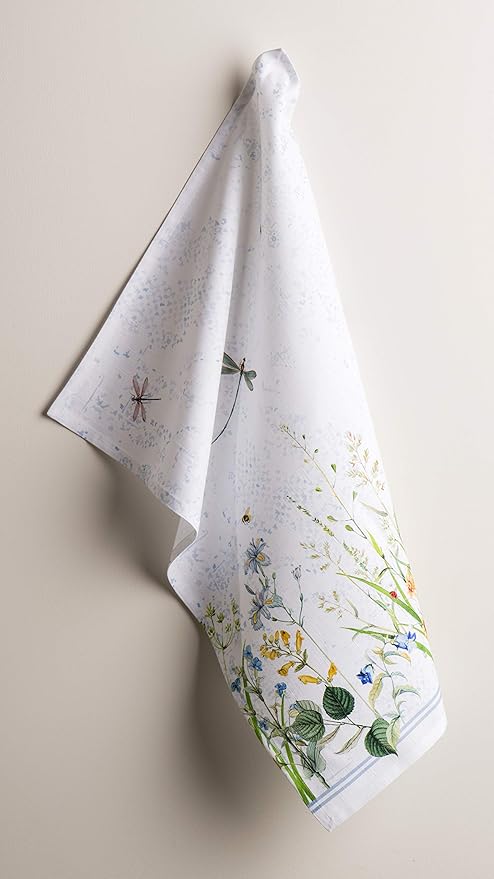 Maison d'Hermine Dish Towels 100% Cotton Absorbent Fleurs De Mai Set of 3 Spring Summer