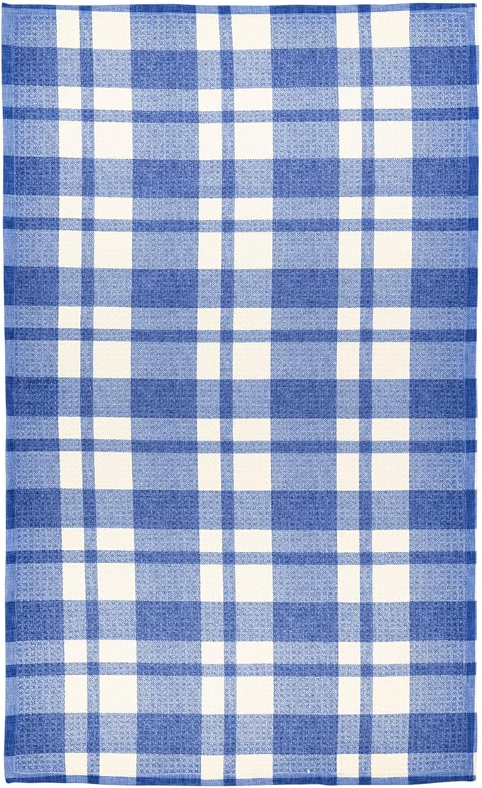 Modern Style Premium Kitchen Tea Towel Super Absorbent Fast Drying Microfiber Denim Plaid