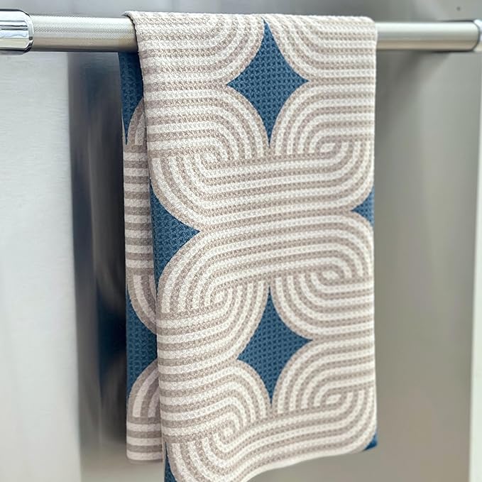 HONED Kitchen Dish Towels Lightweight Absorbent Decorative Tea Towels Quick Dry Waffle Towels 18x30