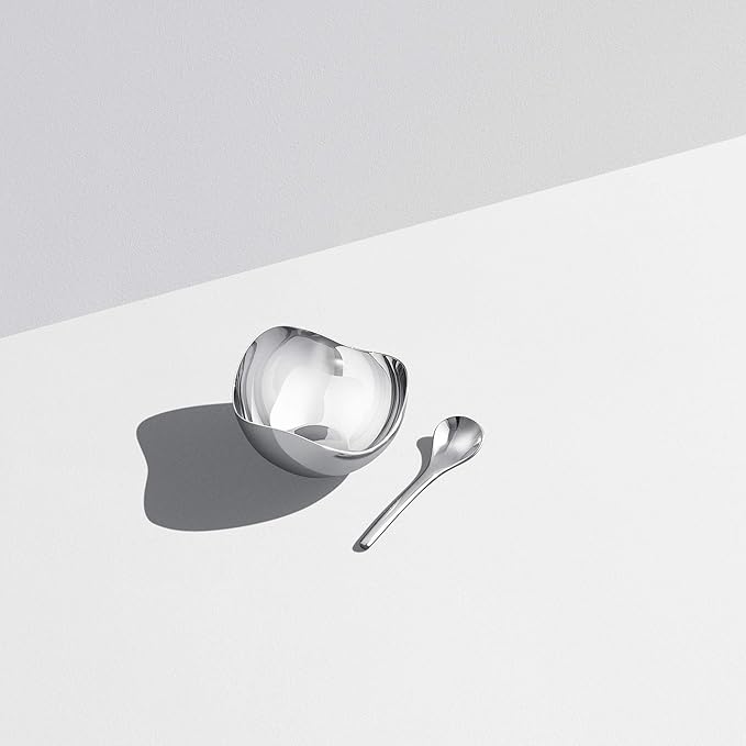 Georg Jensen Bloom Salt Cellar with Spoon