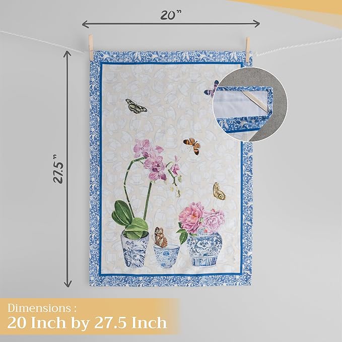 Maison d'Hermine Dish Towels 100% Cotton Absorbent Canton Set of 3