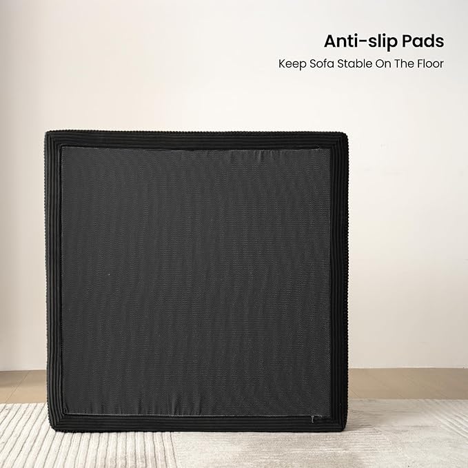 120.47‘’ Boneless Couch Cloud Modular Sectional Couches for Living Room, Oversize L-Shape Sofa with Deep Seat, Plush Corduroy 3-Seater Cloud Sofa, No Assembly Required