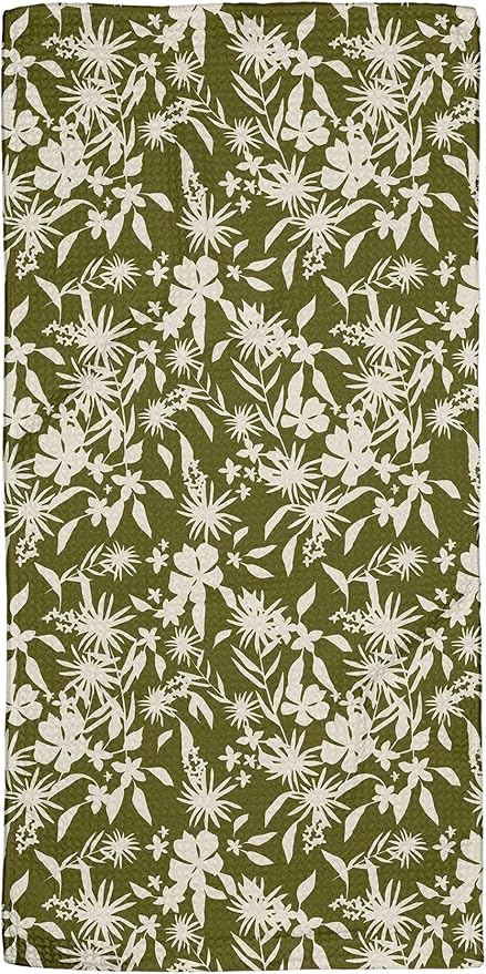 GEOMETRY Fall Bar Towel Quick Dry Microfiber Premium Leafy Luxe 12x24