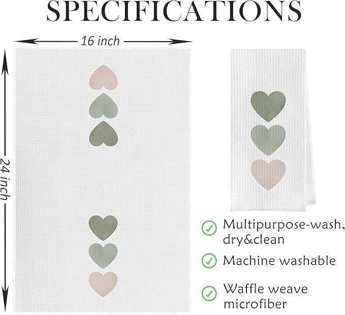 Boho Dish Towels You Are My Sunshine Waffle Weave Kitchen Towels Gifts for Girls Green