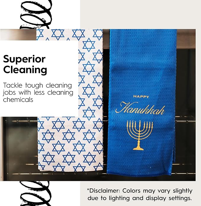 GEOMETRY Christmas Kitchen Towels Quick Dry Microfiber Premium Towel Merry Green 1 Pack