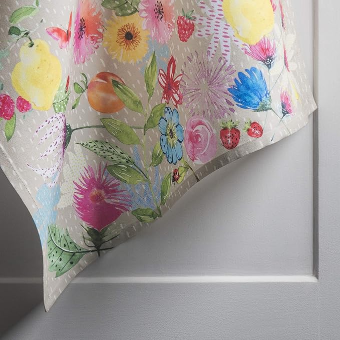 Maison d'Hermine Dish Towels 100% Cotton Absorbent Jardin D'Ete Fog Set of 3 Spring Summer