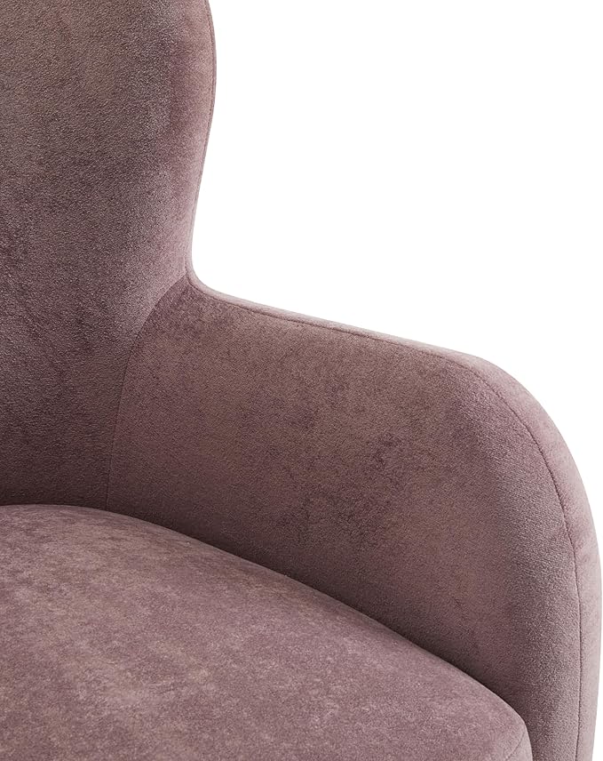 Christopher Knight Home Auden Wingback Accent Chair, Fabric Club Chair, Velvet Upholstered Armchair,Curved Backrest Single Sofa,Soft Cushion Seating, Reading Lounge Chair for Living Room, Dusty Orchid
