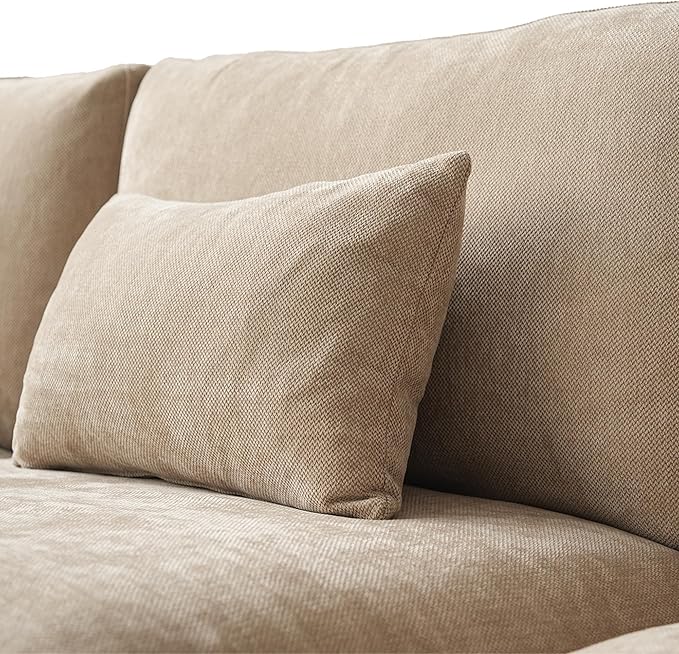 Cloud Couch Modular Sectional Sofa,119.2" 3Seater Wide Couch,Down Filled Convertible Living Room Set, Covers Washable&Replaceable,Khaki