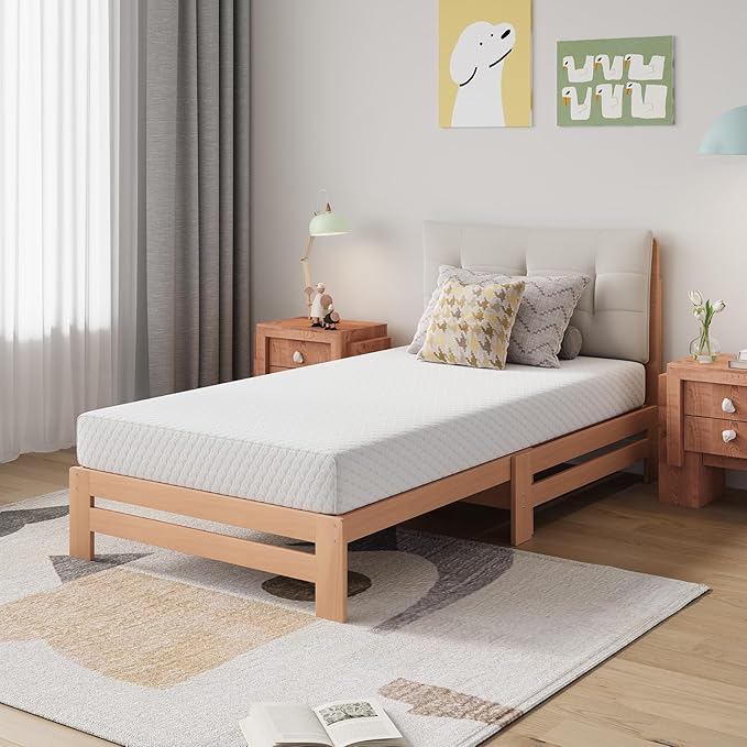 Novilla Twin Mattress, 6 Inch Twin Memory Foam Mattress for Pressure Relief & Comfort Sleep, Removable Washable Cover,CertiPUR-US Certified Mattresses in a Box,Medium Firm