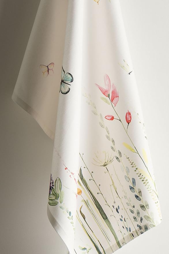 Maison d'Hermine Dish Towels 100% Cotton Absorbent Botanical Fresh Set of 3 Spring Summer