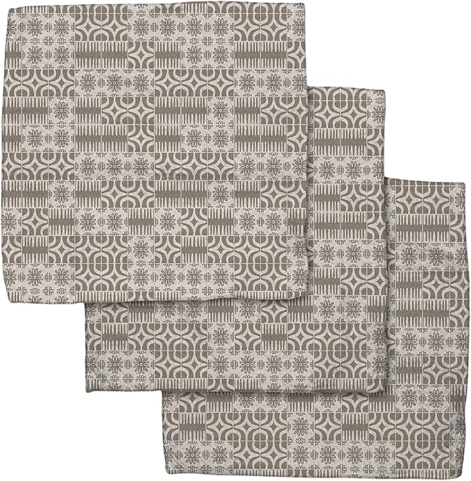 GEOMETRY Kitchen Dish Cloths Quick Dry Premium Dish Rags with Geoweave Sandy