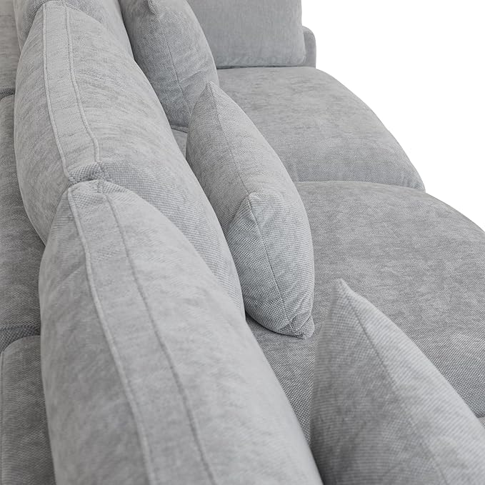 WJShome Cloud Couch Modular Sectional Sofa,82.68" Oversized LoveSofa, Down Filled Convertible Wide Seater for Living Room Set, Covers Washable&Replaceable,Grey