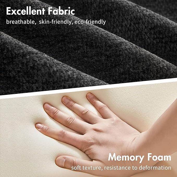 101.6" Modular Sectional Cloud Sofa,Floor Boneless Couch, 4-in-1 Folding Convertible Sofa Bed, Modular Cushion Couch,Suitable for Living Room,Bedroom and Recreation Room (Black)