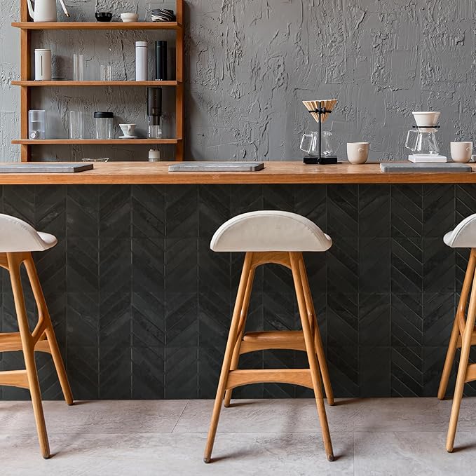 SMART TILES Peel and Stick Backsplash - 5 Sheets of 11.43" x 9" - 3D Adhesive Peel and Stick Tile Backsplash for Kitchen, Bathroom, Wall Tile