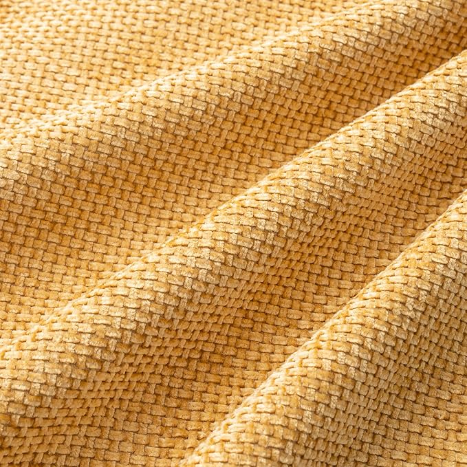 MIULEE Pack of 4 Throw Pillow Covers 18x18 Inch Gold Soft Decorative Chenille Pillow Covers Farmhouse Accent Cushion Covers for Boho Home Decor Bedroom Living Room