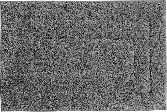 GRANNY SAYS Gray Bathroom Rugs Non Slip, Large Bath Mats for Bathroom, Super Soft and Water Absorbent, Microfiber Washable Bath Rugs for Floor, Tub and Shower, 36" x 24", Dark Gray