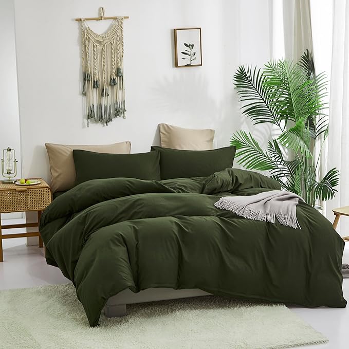 CLOTHKNOW Army Green Twin/Twin XL Comforter Set Green Bedding Comforter Sets Kids Boys Girls Comforter Soft Military Comforter with 2 x Pillow Cases