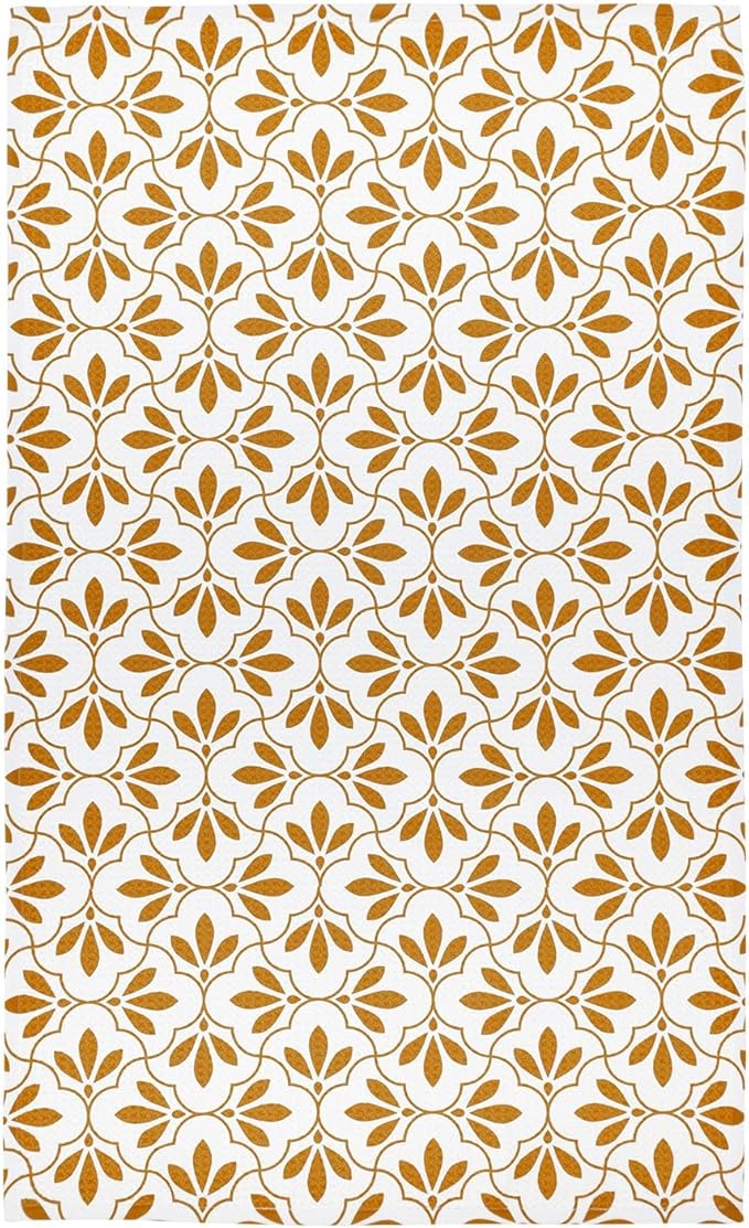 Modern Style Premium Kitchen Tea Towel Super Absorbent Fast Drying Microfiber Gold Deco