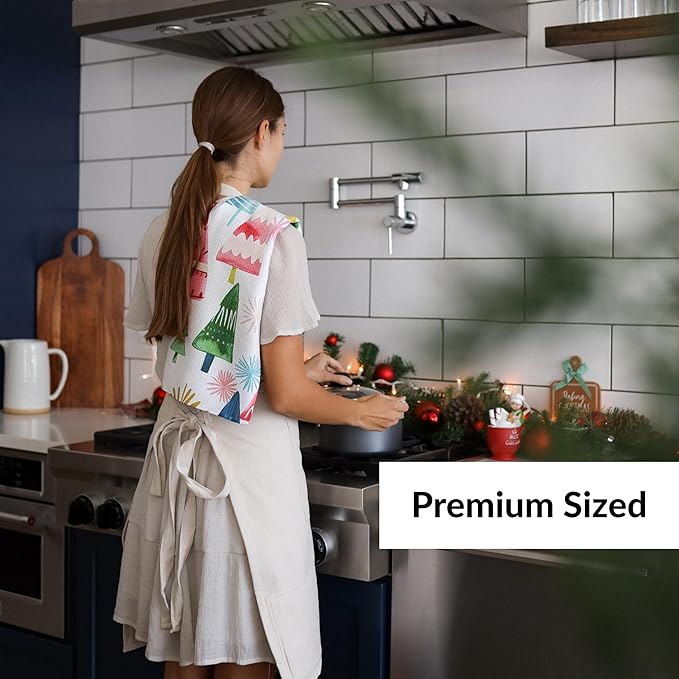 Christmas Dish Towels Set Holiday Kitchen Towels Tea Towels Decorative Hand Towels