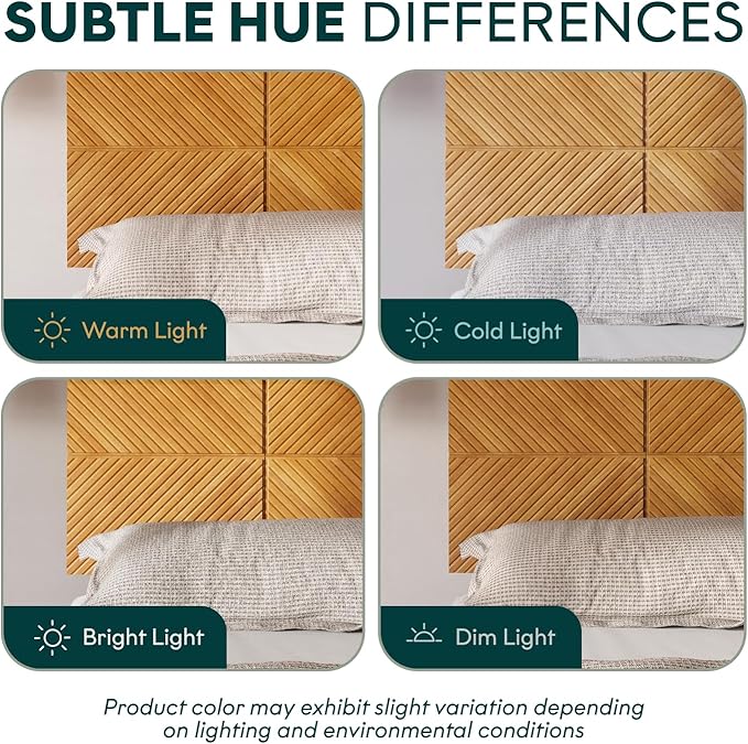 Bme Rhombus Queen Bed Frame – Solid Acacia Wood with Geometric Rhombus Headboard, Teak Brown Finish, Scandinavian Modern Platform Bed with Sturdy Slats & Metal Legs, No Box Spring Needed