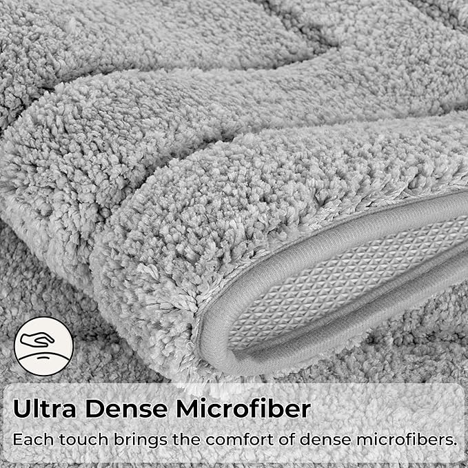 GRANNY SAYS Long Bathroom Rug Mat, Bath Mats Non-Slip, Super Soft and Water Absorbent, Large Bath Rugs, Machine Wash Dry, Bathroom for Floor, Tub and Shower, 24 x 43